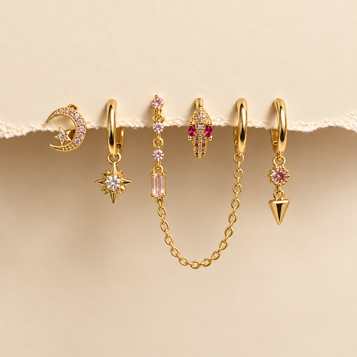 Celestial Blush Earrings Set